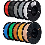 10-Pack 1KG KINGROON PLA 1.75mm 3D Printer Filament (various colors) from $58.42 + free s/h