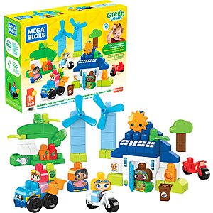 88 Piece Mega BLOKS Fisher-Price Toddler Building Blocks, Green Town Build & Learn Eco House  $8.49 w/ Prime shipping