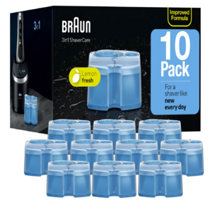 10-Pack Braun Clean & Renew Electric Shaver Cleaner Refill Cartridges  + Free Shipping