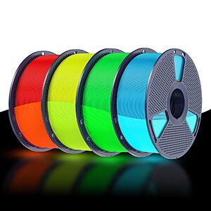 4-Pack 1kg SUNLU Petg Glow in the Dark 3D Printer Filament Spool Bundle  + Free S/H