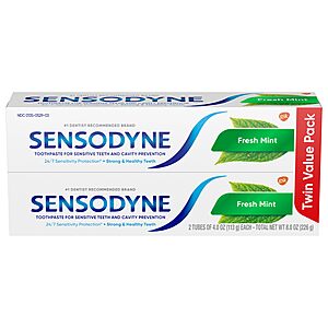2-Pack 4-Oz Sensodyne Fresh Mint Sensitive Toothpaste .45 w/ Subscribe & Save