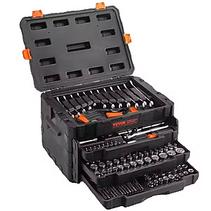 450-Piece Vevor SAE & Metric Mechanics Tool & Socket Set (1/4" 3/8" 1/2" Deep / Standard) $75 + free s/h