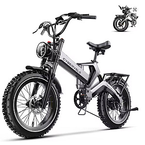 20" Cybervelo EK6 1000W (Peak 2000W) Peak Folding Electric Bike 48v 25Ah $758 + free s/h