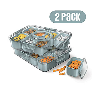2-pk 8-Compartment Cook with Color Snackle Box (4 colors) $12.90 