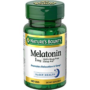 180-Count 1mg Nature's Bounty Melatonin Tablets $2.47 w/ Subscribe & Save