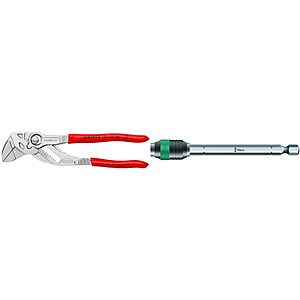 KNIPEX Pliers Wrench + Wera Standard Rapidaptor,Universal Bit Holder 1/4" $54.38 @Amazon