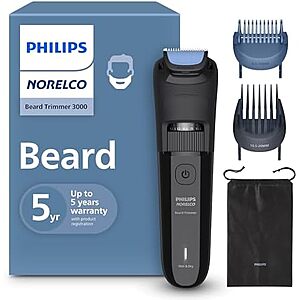Philips Norelco 3000 Waterproof Beard Trimmer $25 