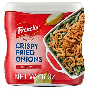 6-Ounce French's Crispy Fried Onions s/h
