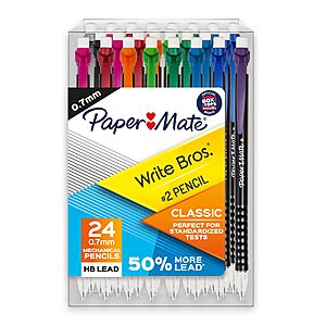 24-Count 0.7mm Paper Mate Mechanical Pencils $3.65 or less w/ S&S @Amazon