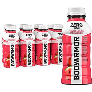 Select Accts: 8-pk 12-oz BODYARMOR ZERO Sugar Watermelon Strawberry Electrolyte Drink $4.85 & More w/ S&S