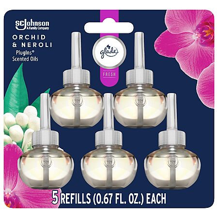 Slect Accounts: 5-Pack Glade PlugIns Refills Air Freshener $5.39 w/ S&S @Amazon