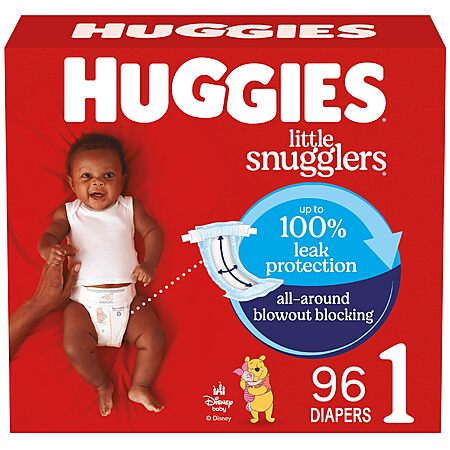 96-Count Huggies Little Snugglers Baby Diapers (Size 1) $13.91 w/ S&S @Amazon