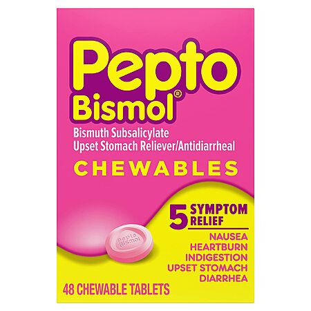 48-Ct Pepto Bismol Chewable Tablets $4.22 w/ Prime shipping