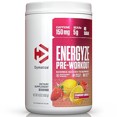 Dymatize Energyze Pre Workout Powder 150mg Caffeine (30 Servings) $19.92 w/ S&S