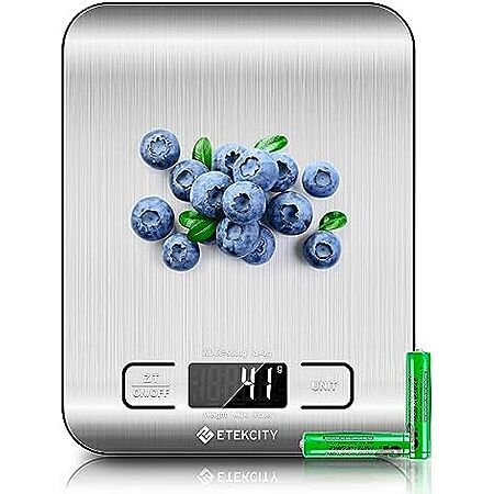Etekcity Food Kitchen Scale, up to 11lb,  Stainless Steel $7.99 w/ Prime s/h