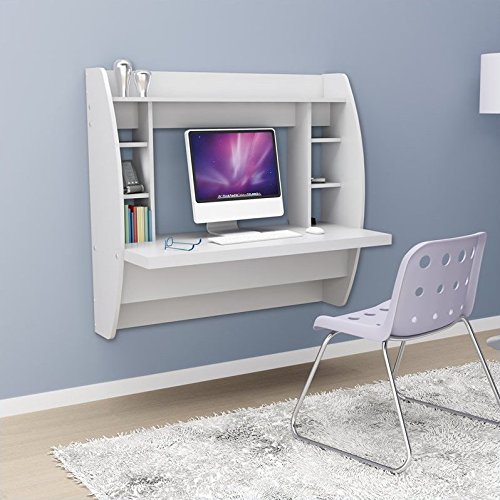 Prepac Wall Mounted Floating Desk W Storage White Slickdeals Net