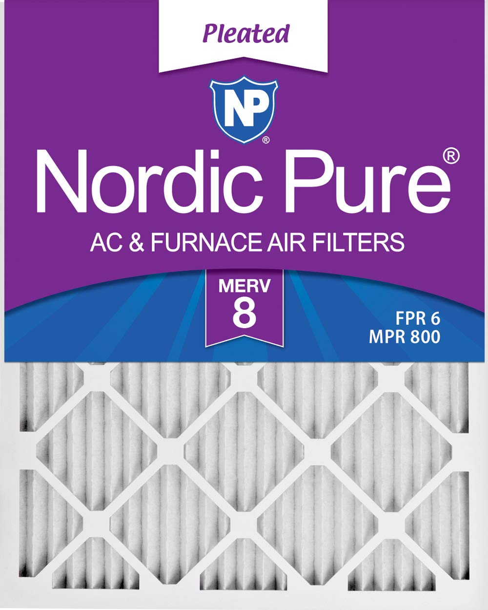 6 Pack Nordic Pure 16x24x1 Merv 8 Pleated Ac Furnace Air Filters 18 82 Amazon W Prime Shipping