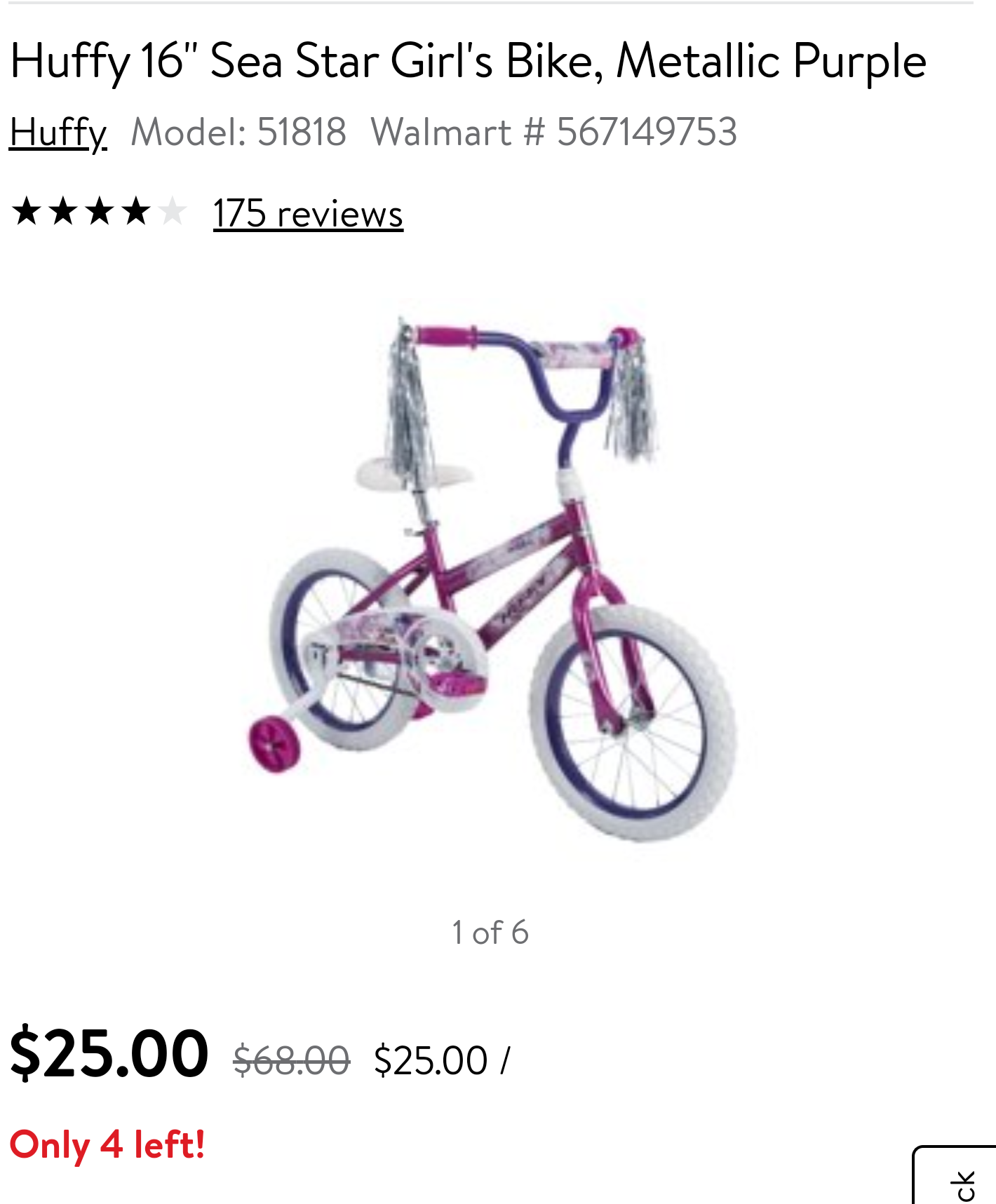 huffy girl bikes walmart