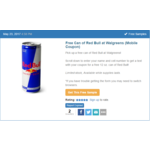 Free Red Bull Energy Drink at Walgreens !!