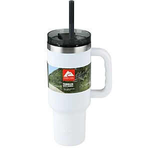40-Oz Ozark Trail Vacuum w/ Handle & Straw (White) $10 + Free S&H w/ Walmart+ or on $35+