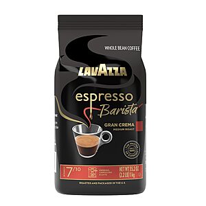 Lavazza Espresso Barista Gran Crema Whole Bean Coffee Blend, Medium Roast, 35.2 Oz 3 Bags $34.60 w/ SnS for Select accounts