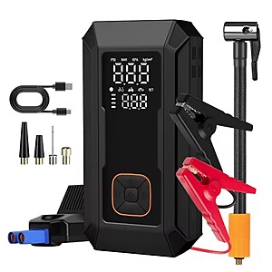 5-In-1 1500A Car Jump Starter + 150PSI Air Compressor $25.95 + Free S&H