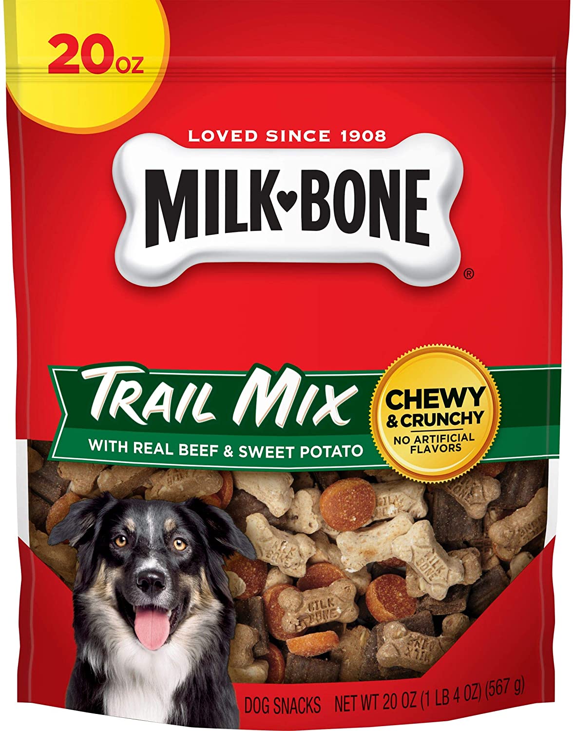 Milk-Bone Trail Mix Chewy & Crunchy Dog Treats, (Beef & Sweet Potato) 20oz $2.37
