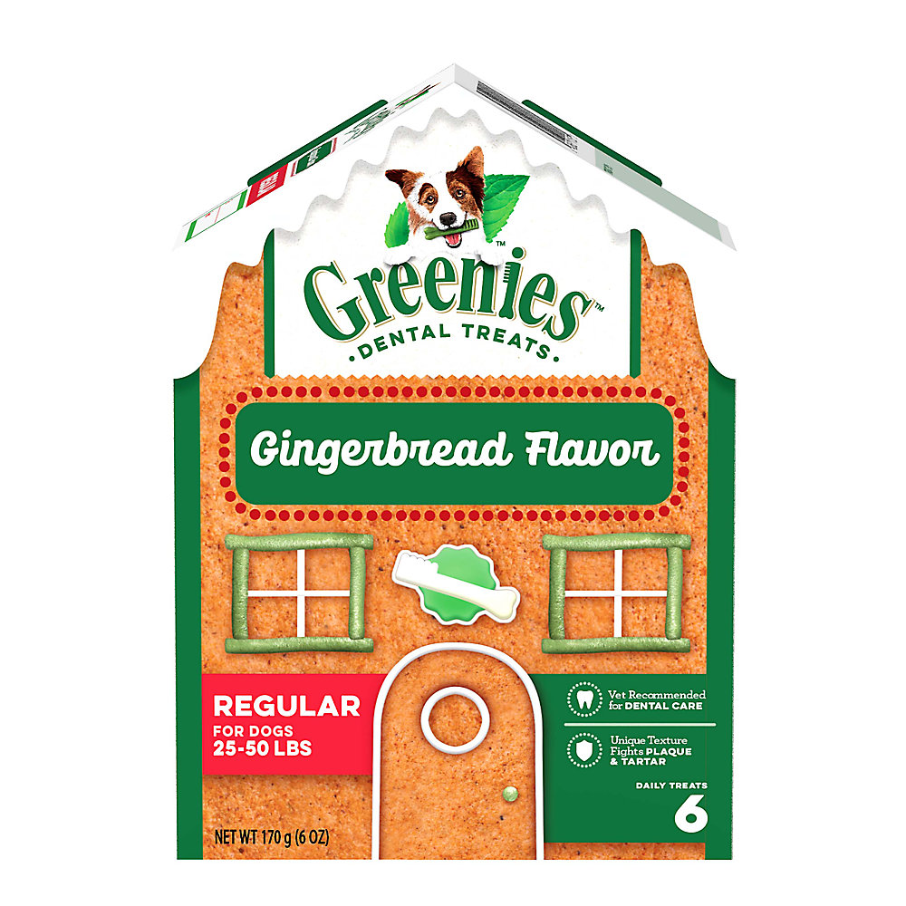 Petsmart: Greenies Dental Dog Treats (all sizes)- Gingerbread, 6 oz, 4 for $10.80 ($2.70 ea)