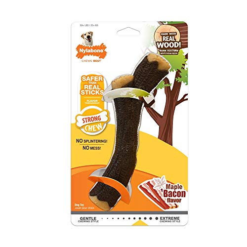 Nylabone Real Wood Stick Strong Dog Stick Chew Toy Maple Bacon X-Large/Souper $5.10