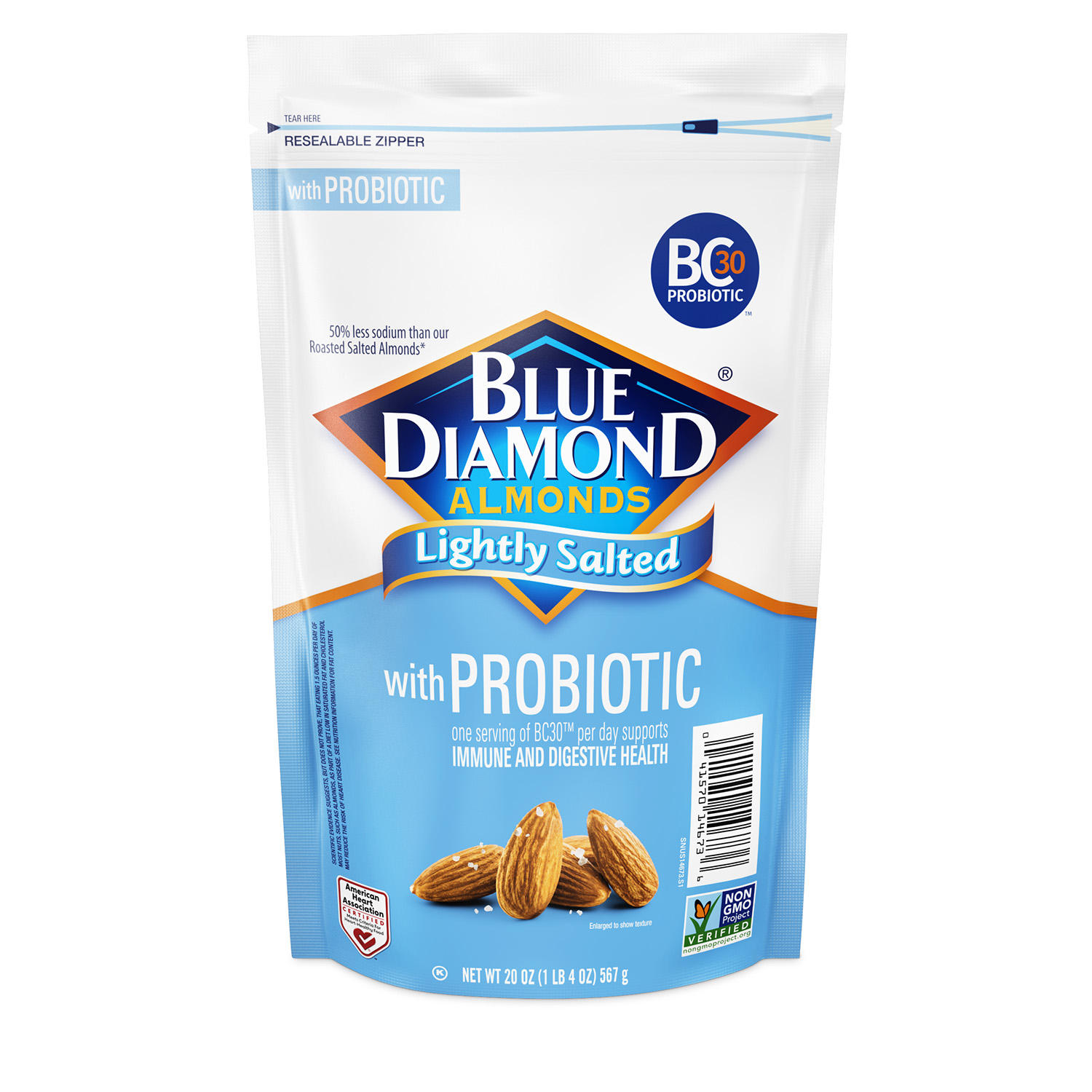 Blue Diamond Lightly Salted Probiotic Almond (20 oz) 2.91 YMMV Sam's Club