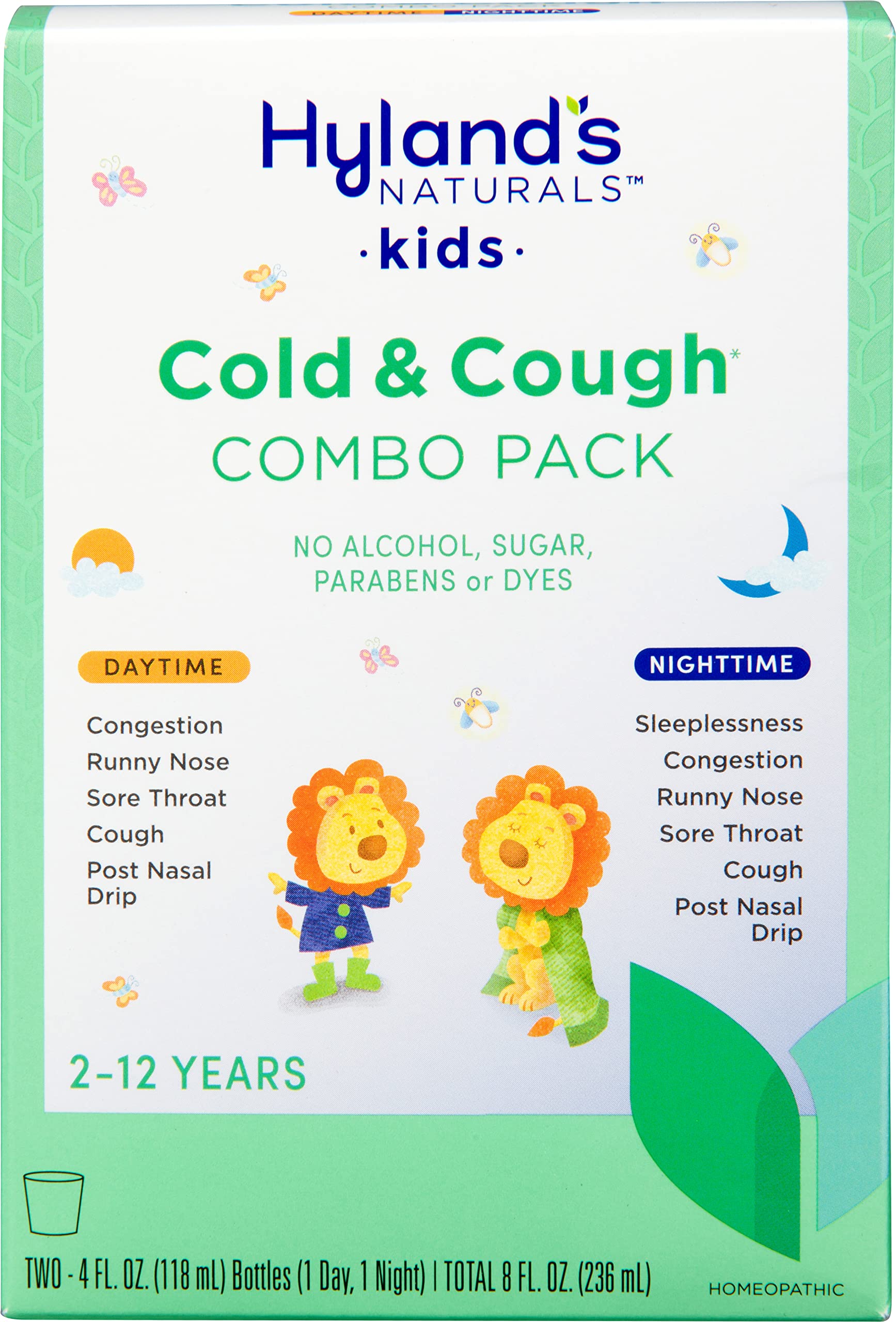 Hyland’s Naturals Kids Cold & Cough Medicine, Day and Night Combo Pack for Ages 2+ (4 Fl Oz - Pack of 2)$4.67 with s&s