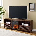 Manor Park Industrial Fireplace TV Stand for TVs up to 80" (Dark Walnut) $115.20 + Free Shipping
