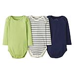 3-Pk Moon and Back by Hanna Andersson Babies' Organic Cotton Long-Sleeve Bodysuits From $5.20