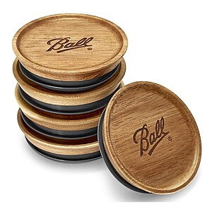 5-Pack Ball Jar Wooden Storage Lids (Regular Mouth) $1.25 YMMV @ Dollar Tree