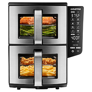 Costco -  Gourmia 11-QT. Dual Basket Air Fryer with Smart Finish & 4-Layer Cooking $49.97 YMMV