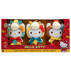 Costco - Hello Kitty 2026 Year of the Horse 8-Inch Plush 3-Pack $9.97 in store YMMV