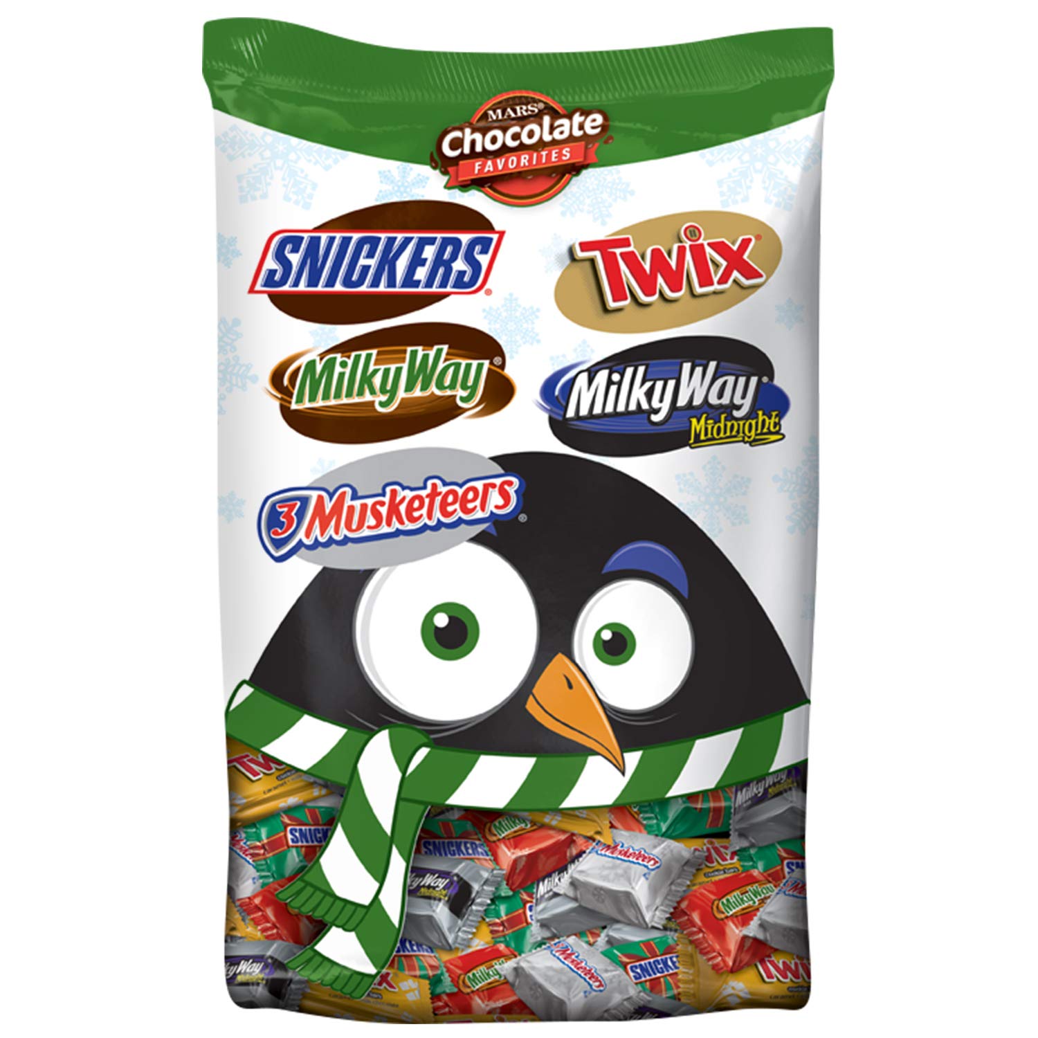 Snickers, Twix, Milk Way & 3 Musketeers Minis Bulk Christmas Candy Variety Mix 33.5 ounce $2.99