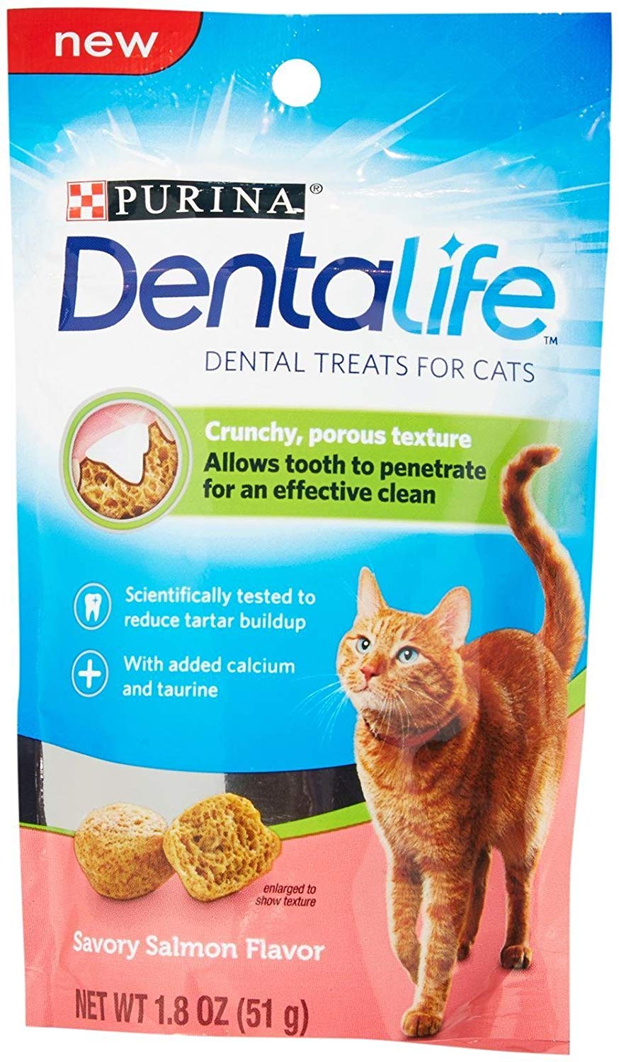 Purina Dentalife Dental Treats For Cats Savory Salmon 1.8oz 1