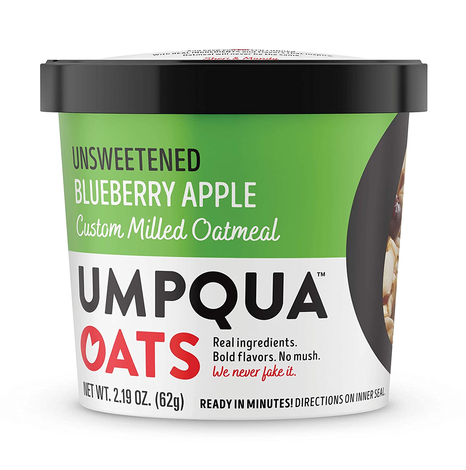 Umpqua Oats All Natural Oatmeal Cups, Unsweetened Blueberry Apple, 8 Count $3.69