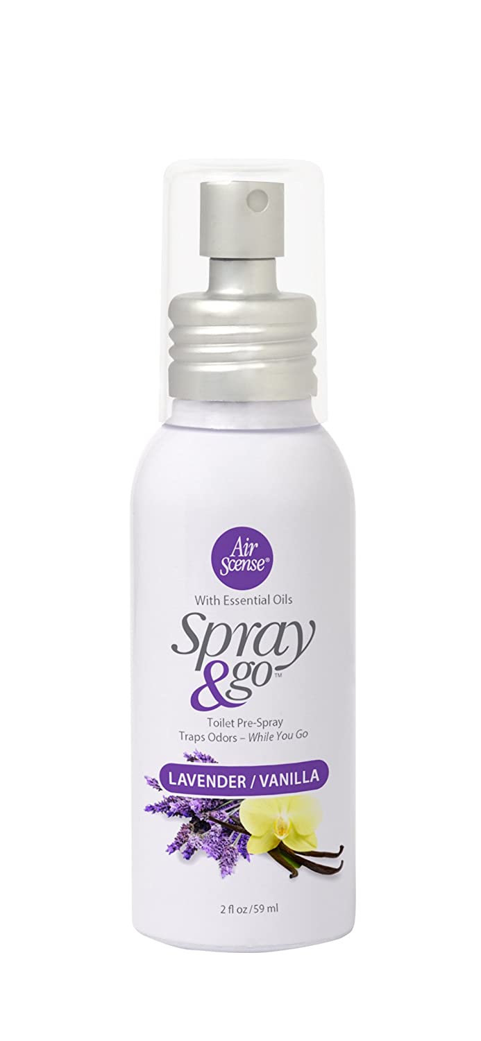 Air Scense Spray & Go Before-You-Sit Toilet Spray 2-Ounce Bottle, Lavender Vanilla $1.50