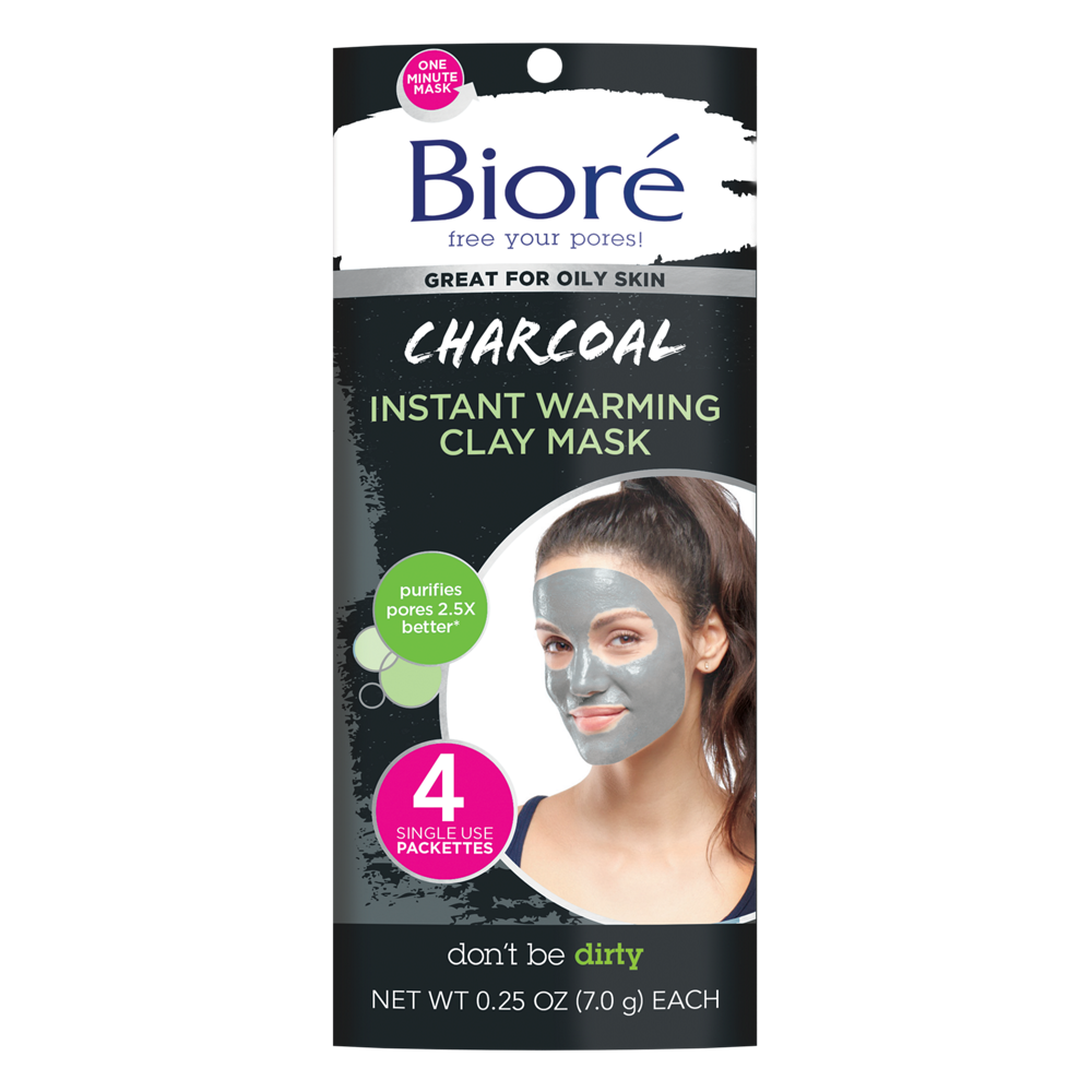 Bioré Charcoal Instant Warming Clay Mask for Oily Skin 4 Count $2.85 with s/s