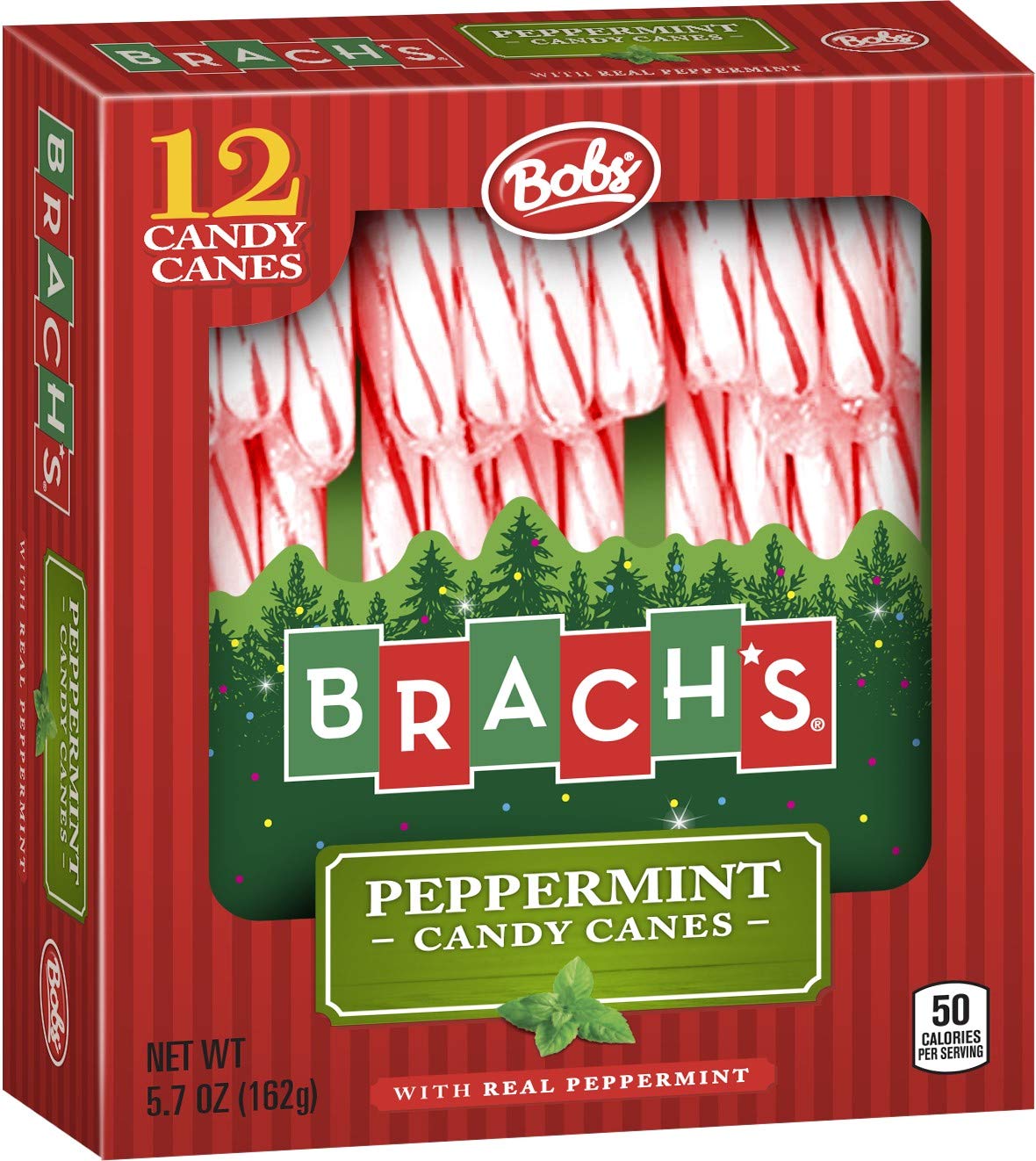 Brach's Red and White Peppermint Candy Canes, 12 ct $1