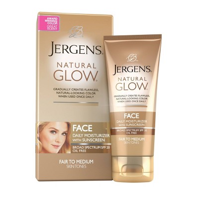 Jergens Natural Glow Oil-free SPF 20 Face Moisturizer Sunscreen (Fair to Medium Tone) 2oz $2.84 with s/s