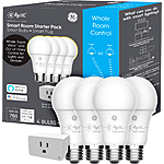 C by GE Soft White A-19 4-pack + Smart Plug White 93119082