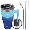 40-Ounce Konokyo Insulated Stainless Steel Tumbler w/ Handle, 2 Lids, 2 Straws (Sky Blue) $9.64 + Free Shipping w/ Prime or on $35+