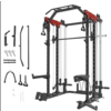 Mikolo H11 Smith Machine Power Cage: Squat Rack w/ Smith Bar, Dual LAT Pull-Down, Cable Crossover &amp;amp; Attachments (Black) $548.99 + Free Shipping