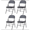 4-Pack EDX Padded Leather with Metal Frame Folding Chairs (Black) $53.89 + Free Shipping