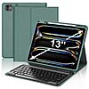 SENGBIRCH iPad Pro 13&amp;quot; (M4, 2024) Case w/ Detachable Bluetooth Keyboard &amp;amp; Pencil Holder (Dark Green or Deep Pink) $8.39 + Free Shipping w/ Prime or on $35+