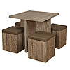 5-Piece Mainstays Dexter Compact Dining Room/Kitchen Table Set w/ 4 Storage Ottomans (Taupe) $140.00 + Free Shipping