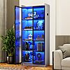 65&amp;quot; Lighted 5-Tier Bookcase w/ Adjustable Shelves &amp;amp; Motion Sensor Display Cabinet $189.98 + Free Shipping